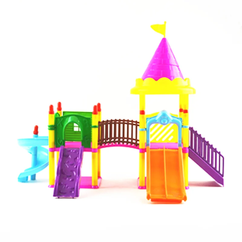  Amusement Park huis piano sofa sets meisjes speelgoed kinderen vakantie geschenken Anime  block Swing Park huis doll Toy