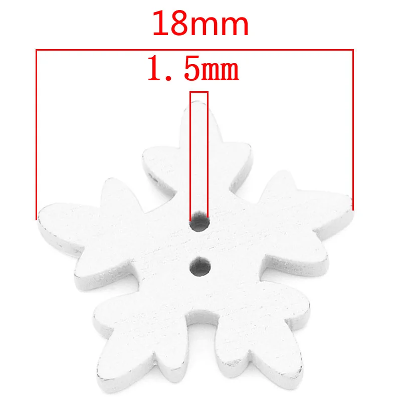 50PCs-Mix-Color-2-holes-White-Christmas-Snowflake-Wooden-Buttons-Scrapbooking-DIY-Sewing-Accessories