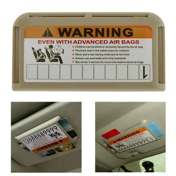 

Car Sunshade Board Temporary Parking Tag Supplies Card Organizer w/ Phone Number High-speed IC Card Clip Holder Auto Sun Visor