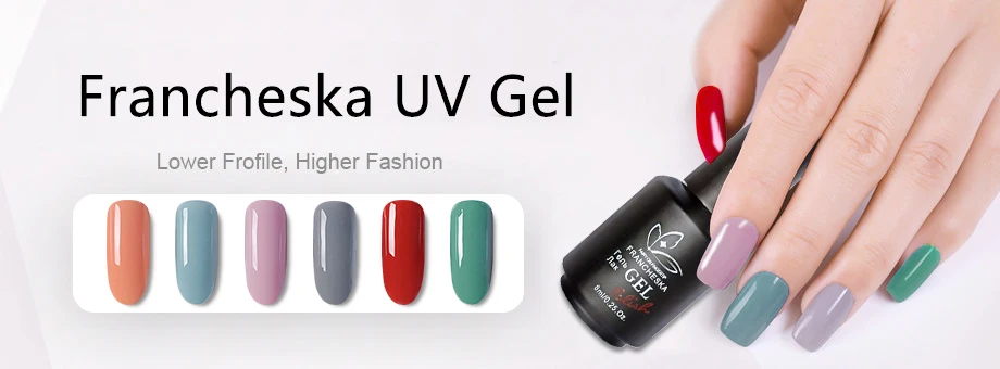 Francheska Блестящий цветной гель Платиновый tirnak oje gellak nagels spulletjes nagels УФ-гель nagellak gelnagellack замочить от геллак