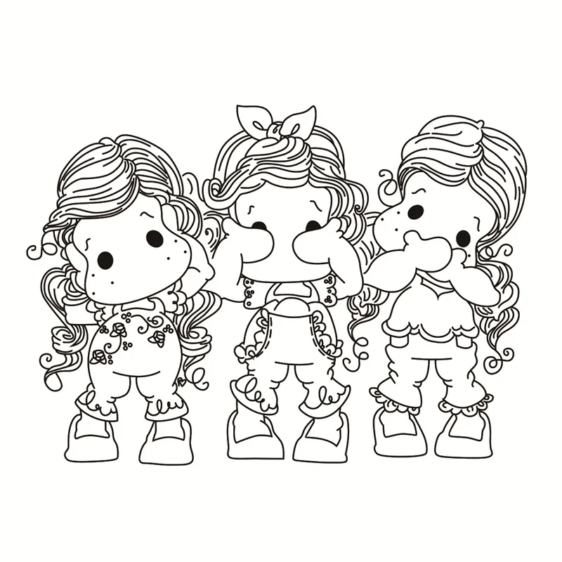 

Cute girls Transparent Clear Silicone Stamp/Seal for DIY scrapbooking/photo album Decorative clear stamp sheets