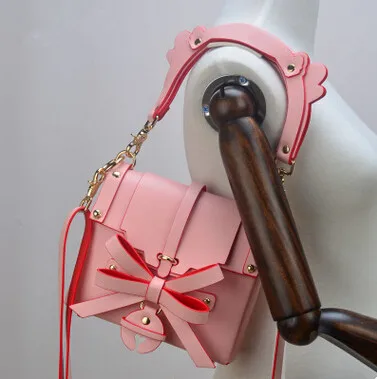 Вечерние женские сумочки на застежке, женская сумочка с клапаном, свадебная модная кожаная маленькая сумка на плечо с бантом, женские сумки через плечо - Цвет: Peach Pink