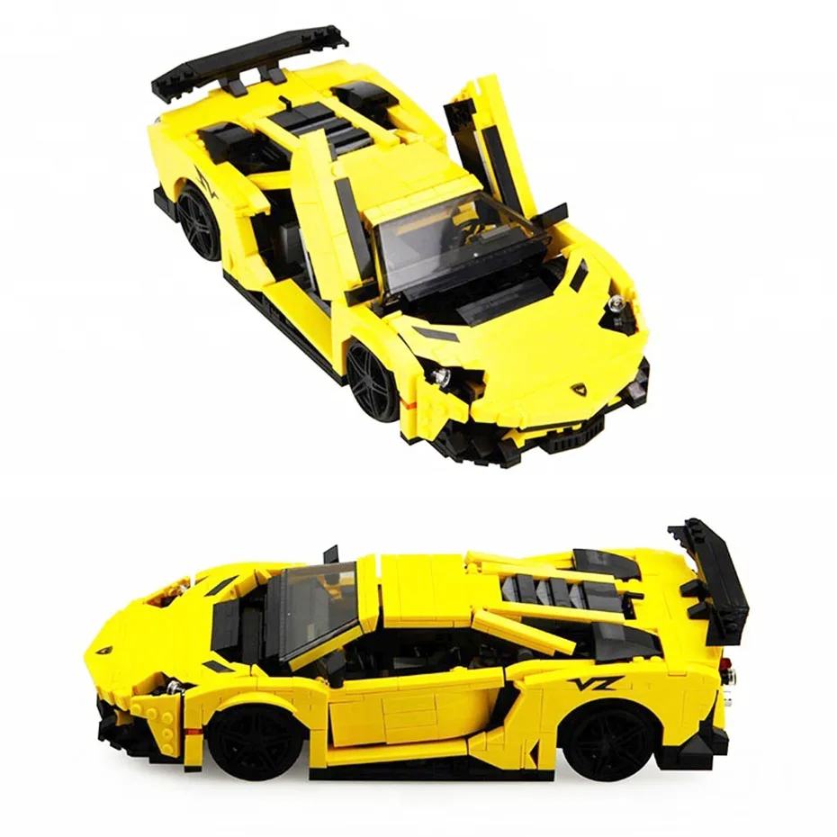 Intelligence-plastic-yellow-car-medel-educational-blocks (1)
