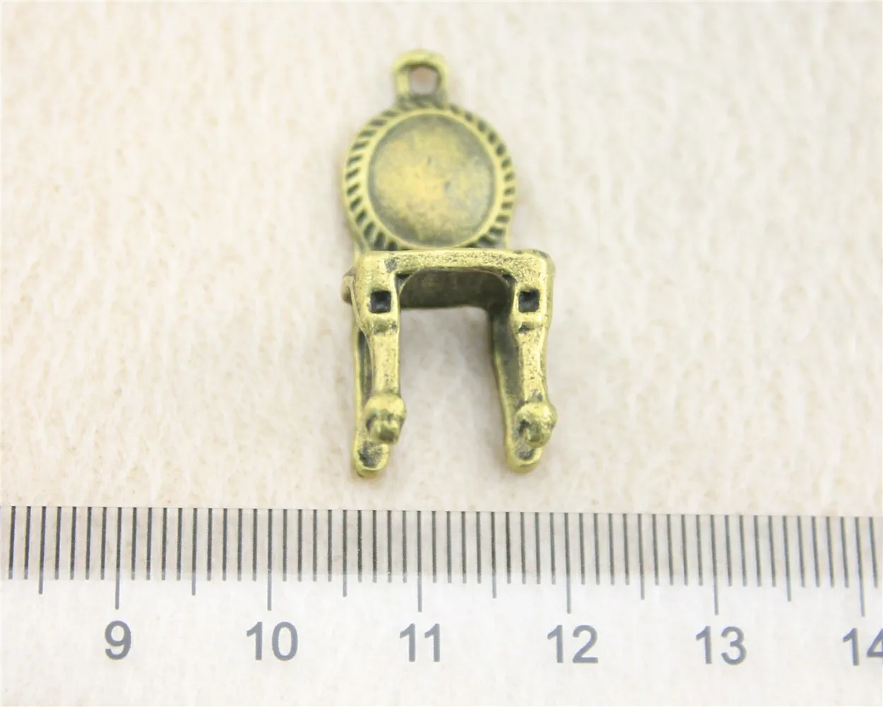 WYSIWYG 4pcs 30x14x14mm Vintage Chair Pendants Charm For Jewelry Making Antique Bronze Color 3D Chair Pendants Charm 3D Chair