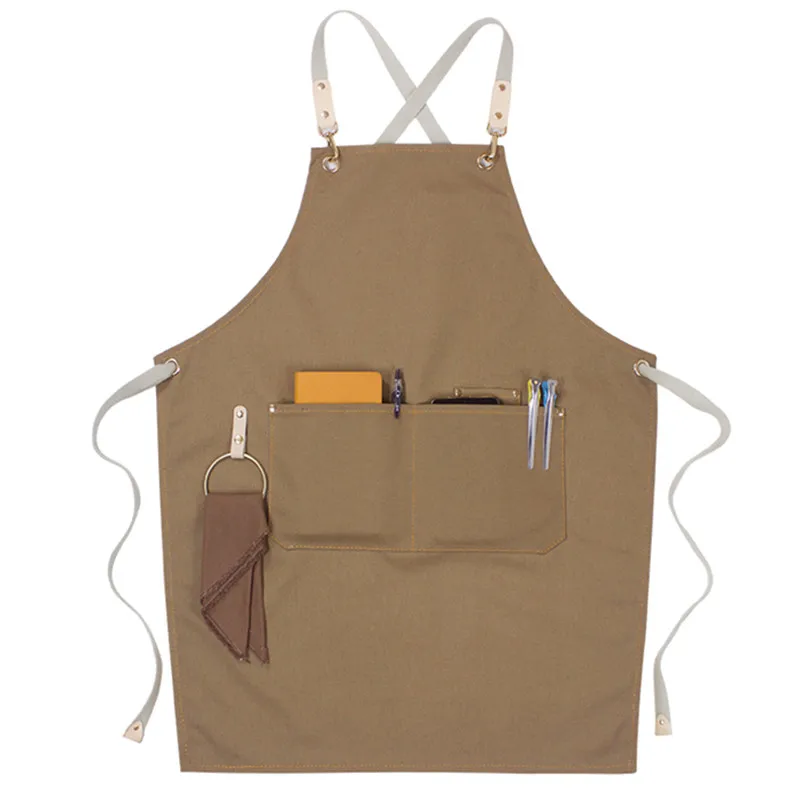 Canvas Apron Crossback Cotton Straps E15-1
