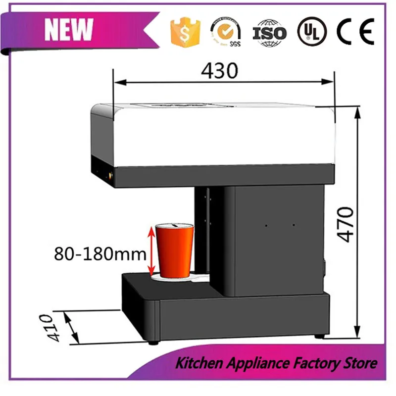 US $1.150.00 Full Smart Latte Art Coffee Drinks Printer Food Printer Chocolate Printer