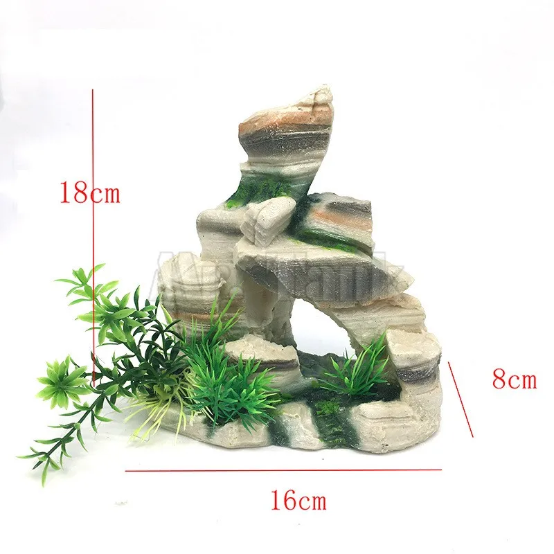 Mr.Tank аквариум Rockery горный вид Горный пейзаж украшения Искусственный каменный