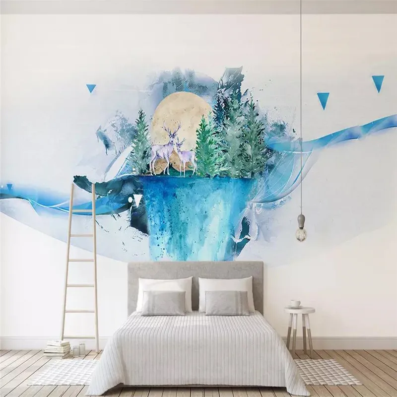 

Customized 3d wallpaper Nordic modern minimalist abstract geometric mural sofa living room wall quality material waterproof