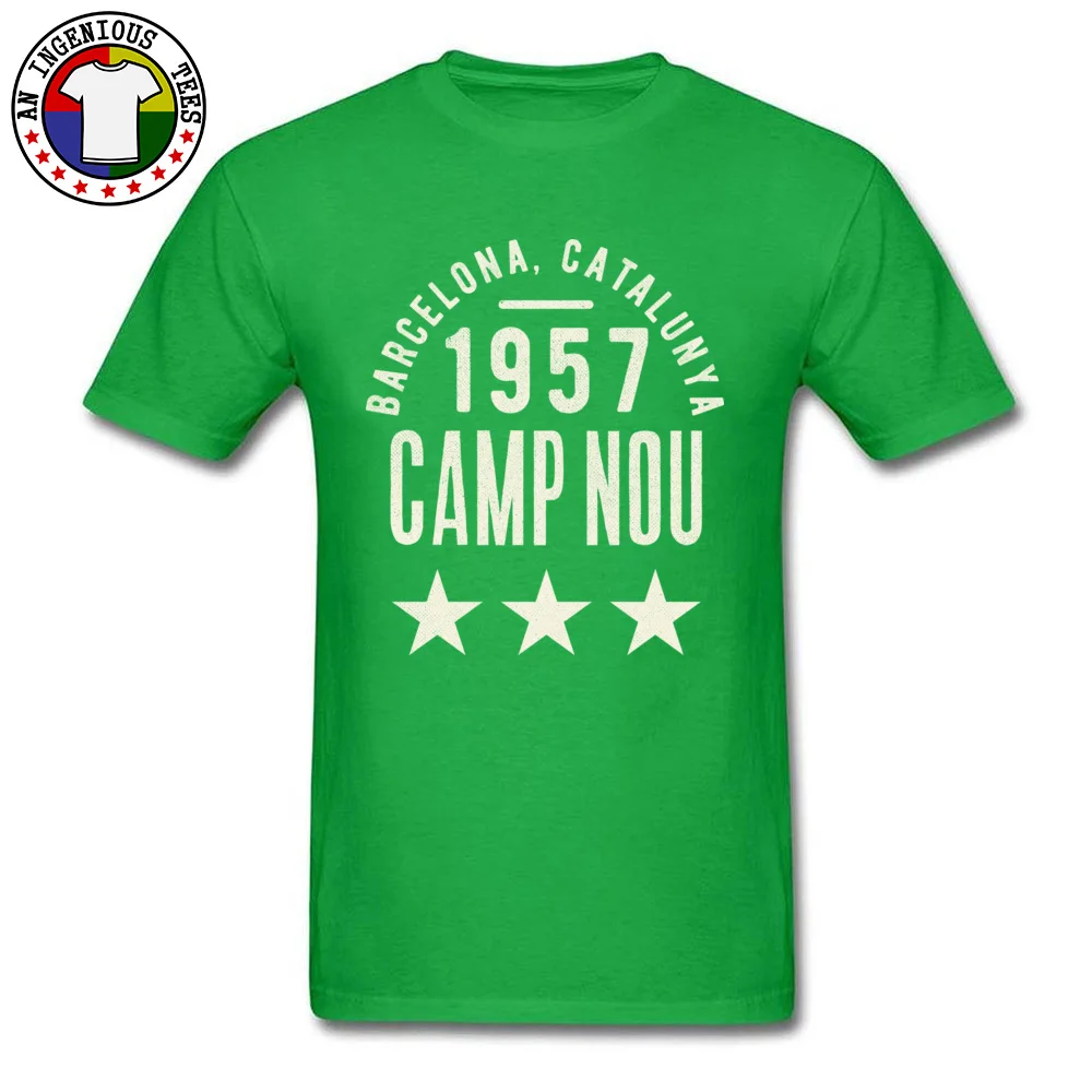 Men 2018 New Simple Style Tees O-Neck Summer/Autumn Pure Cotton Tshirts Fitness Tight Short Sleeve Barcelona T Shirt Barcelona green