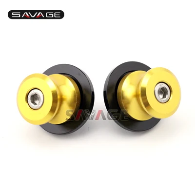 Swingarm Spools Slider For YAMAHA YZF R1/R3/R6/R6S/R25 XSR 900 XSR900 YZF-R1 YZF-R3 YZF-R6 YZF-R6S YZF-R25 Stand Screw M6 CNC - Цвет: Gold