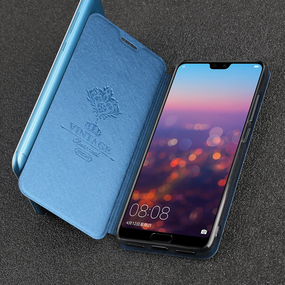 MOFi флип-чехол для huawei P20, мягкий чехол для P20 lite из искусственной кожи для Ascend P20 Pro, чехол-книжка, Роскошный чехол Nova 3E