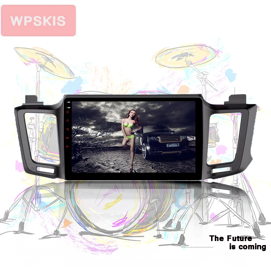 Cheap 2 din android Car GPS Navi for Toyota RAV4 2014-2017 autoradio navigation head unit multimedia 4Gb+64Gb Android 9.0 T8 8 Core 1