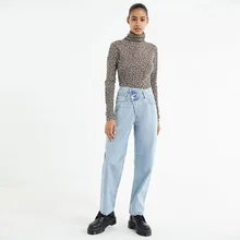 Femme Штаны нерегулярные джинсы для женщин джинсы в винтажном стиле Штаны джинсы-бойфренды для женщин с завышенной талией пуш-ап Большие размеры женские джинсы из денима