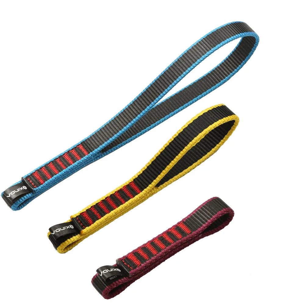 

11/17/25CM outdoor mountaineering hanging flat belt climbing rescue nylon flat belt hanging connection with short flat belt ring