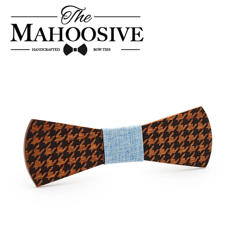 Mahoosive Designer Holz Bowtie Mens Handgemachte Holz Fliege Schmetterling Gravata Schlank Hochzeit Business Bogen Krawatten