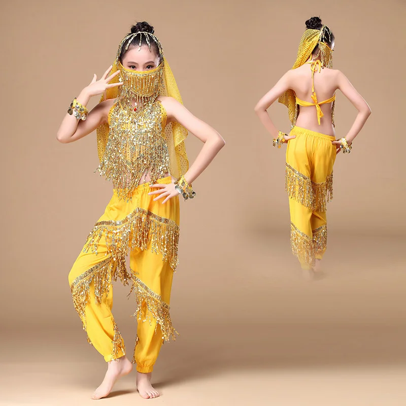 2019 костюм для танца живота для девочек, детские танцевальные костюмы для танца живота r, Детская индийская одежда, платья для танца живота