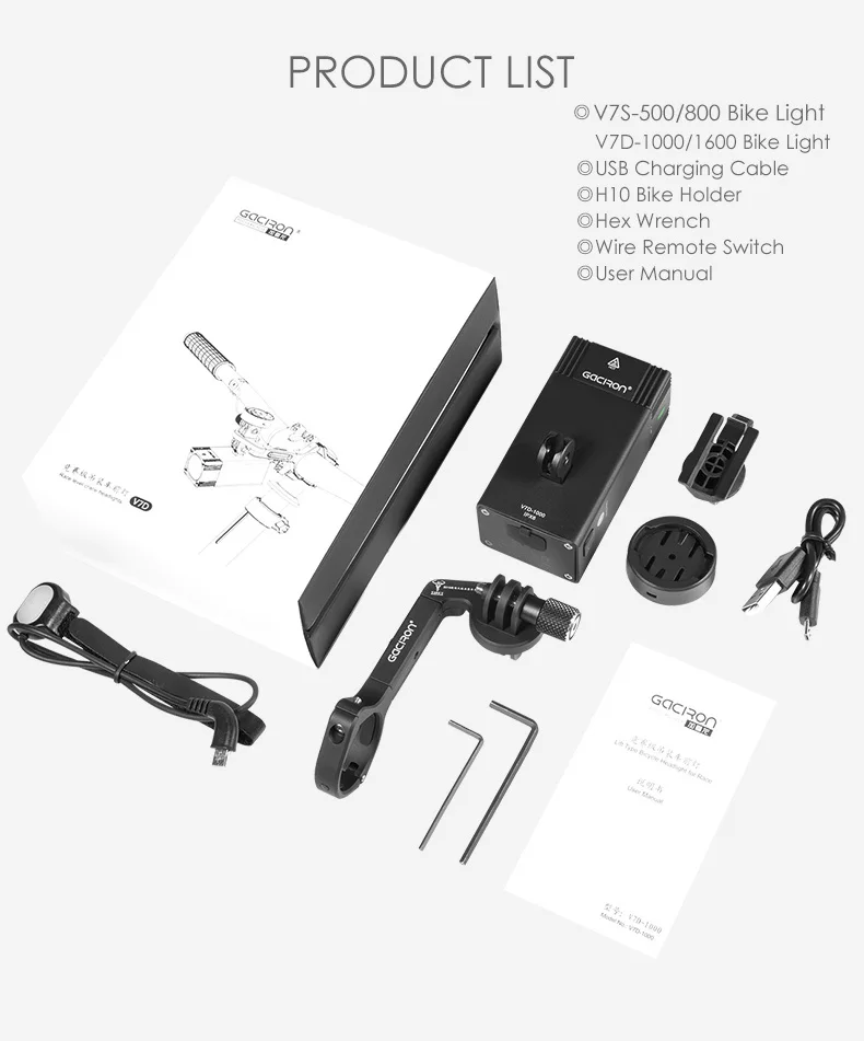 Flash Deal GACIRON Smart Bicycle Headlight Bike Race Light Flashlight With Mount Holder IPX6 USB Remote Switch MTB Road Cycling LED Lamp 20
