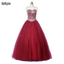 Роскошные хрустальные пышные платья сексуальный вырез сердечком, без рукавов, вечернее платье с бисером, вечерние платья для выпускного вечера, свадебные платья