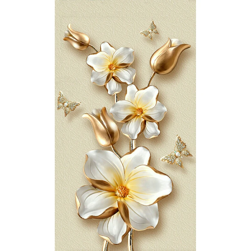 

Full square diamond 5D DIY diamond embroidery flower and butterfly cross stitch embroidery rhinestone mosaic decoration giftYY