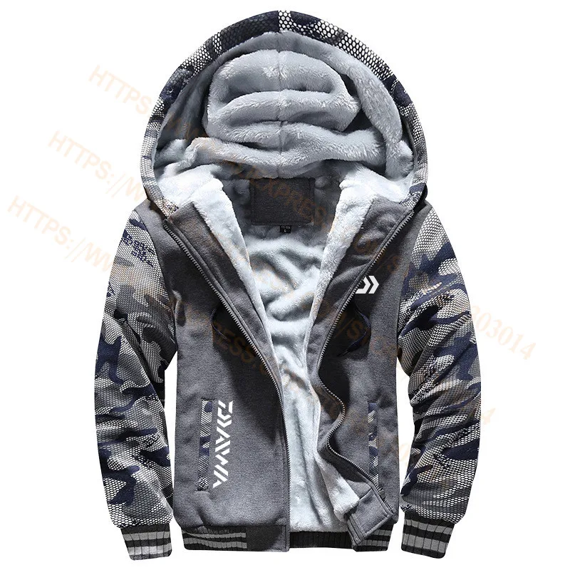 Roupas de Pesca Moletom ao ar Livre com Boné Roupas de Pesca com Capuz Daiwa Hoodies Solto Velo Quente Jaqueta Masculino com Capuz 2020 Mod. 1241707 3 quente jaqueta masculino roupas de pesca com capuz