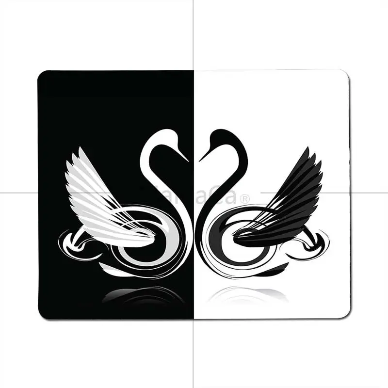 MaiYaCa New Design Black Swan Gamer Speed Mice Retail Small Rubber Mousepad DIY pictures PC computer gaming mousepad desk mat