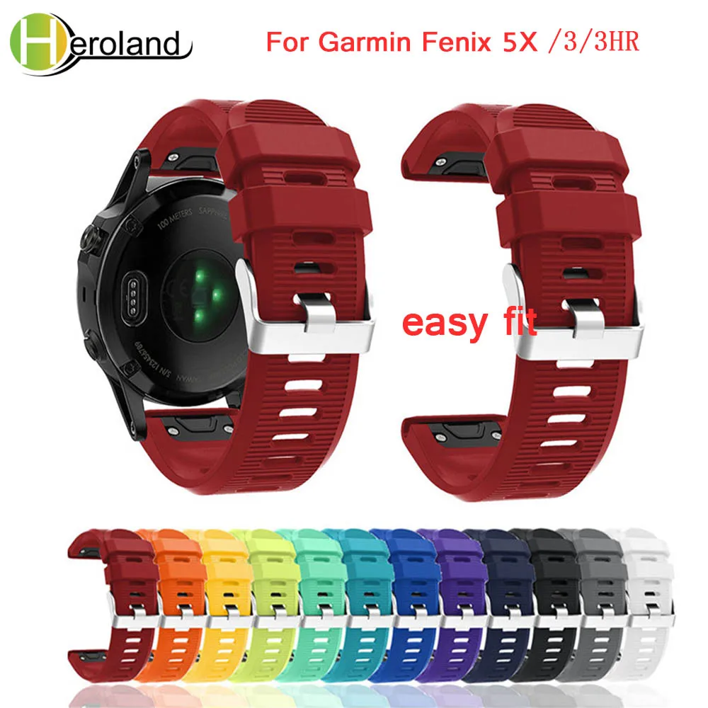 New Replacement Silicagel Soft Quick Release Kit Band Strap For Garmin Fenix 5X for Garmin Fenix 3/3 HR GPS Watch Easyfit Wrist New Replacement Silicagel Soft Quick Release Kit Band Strap For Garmin Fenix 5X for Garmin Fenix 3/3 HR GPS Watch Easyfit Wrist