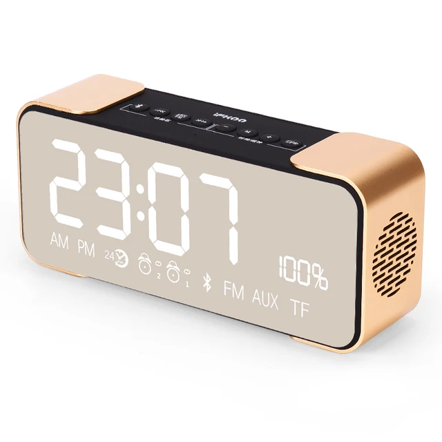 Wireless Bluetooth Speaker B Small Phone Mini Thermometer Wireless Bluetooth Speaker B Small Phone Mini Thermometer Humidity Digital Alarm Clock Nightlight Office Table