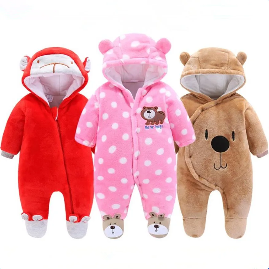 2019 One Piece Baby Rompers Winter Baby Boy Girls Clothes Cotton Newborn Toddler Clothes Infant