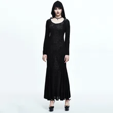 Модное готическое платье devil с темной вышивкой стрейчевое