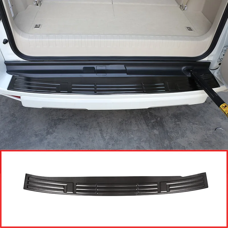

Stainless Steel Outside Rear Door Bumper Protector Sill Scuff Plate Trim Cover For Toyota Prado FJ150 2010-2018 Car Accessories