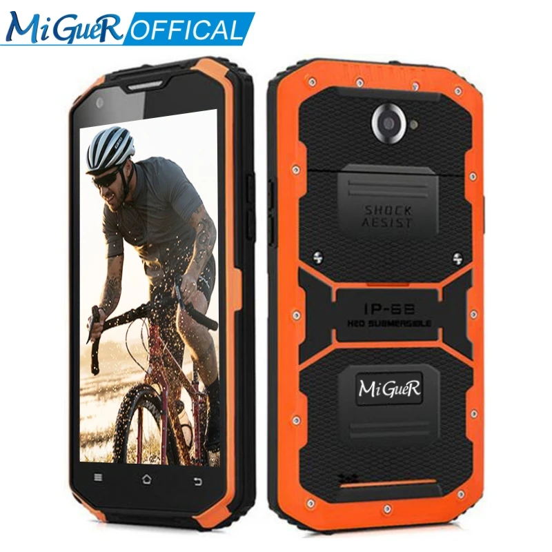 MiGueR A8 IP68 WaterProof Mobile Phone 5.5 HD 2GB RAM 16GB ROM MTK6735 Quad Core 3350mAh 4G LTE SmartPhone