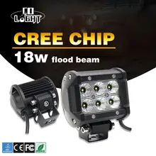 Со светом 2 шт. светодиодный свет бар 18 Вт 6500 К LED чипы наводнение пятно днем Бег свет для 4×4 внедорожный 12 В 24 В автомобиля