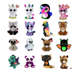 TY Beanie Боос Пегас Единорог Beanie Babies плюшевые игрушки куклы Коллекционные мягкие большие глаза Плюшевые игрушки