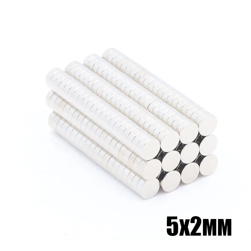 

100Pcs 5x2 mm Neodymium Magnet 5mm x 2mm N35 NdFeB Permanent Small Round Super Powerful Strong Magnetic Magnets Disc 5x2 mm