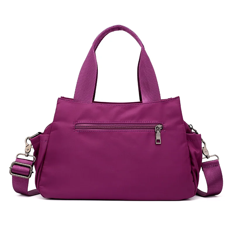 KVKY высококачественные Нейлоновые женские сумки на молнии, одноцветные сумки на плечо, водонепроницаемые сумки-мессенджеры, повседневные сумки, женские сумки через плечо