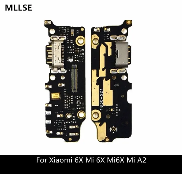 

For Xiaomi 6X Mi 6X Mi6X Mi A2 USB Dock Connector PCB Charging Charger Port Board Ribbon USB Flex Cable With Microphone