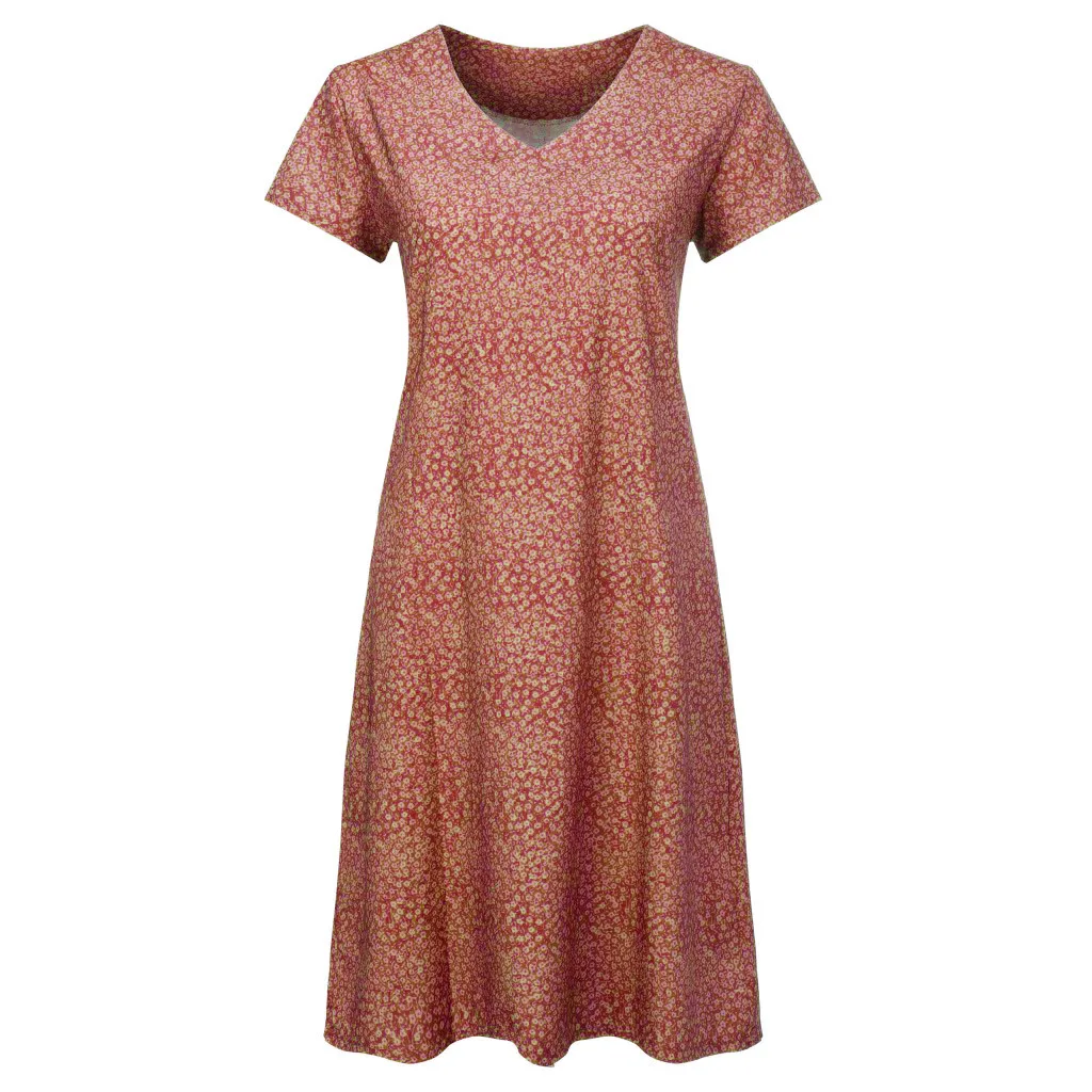 Женское повседневное летнее платье с цветочным принтом и v-образным вырезом, платье с коротким рукавом, мини-платья, женские вечерние и ночные пляжные платья, Новинка - Цвет: Orange