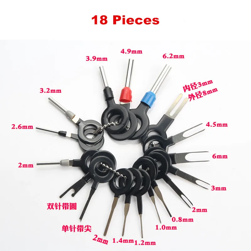 18 Pieces Automotive Car Plug/Connector Pin Extractor Terminal Extraction Tool/Key Connector Puller Release Tools | Автомобили и