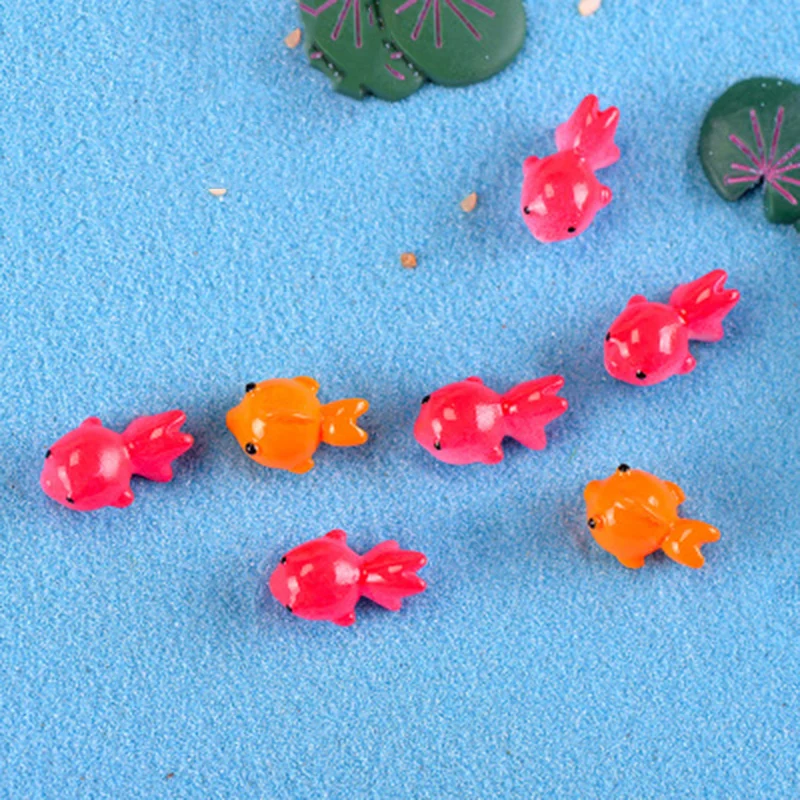 

ZOCDOU 6 Pieces Goldfish Fake Kiss Fish Tank France Romantic Model Statue Figurine Crafts Ornament Miniatures Home Garden Decor