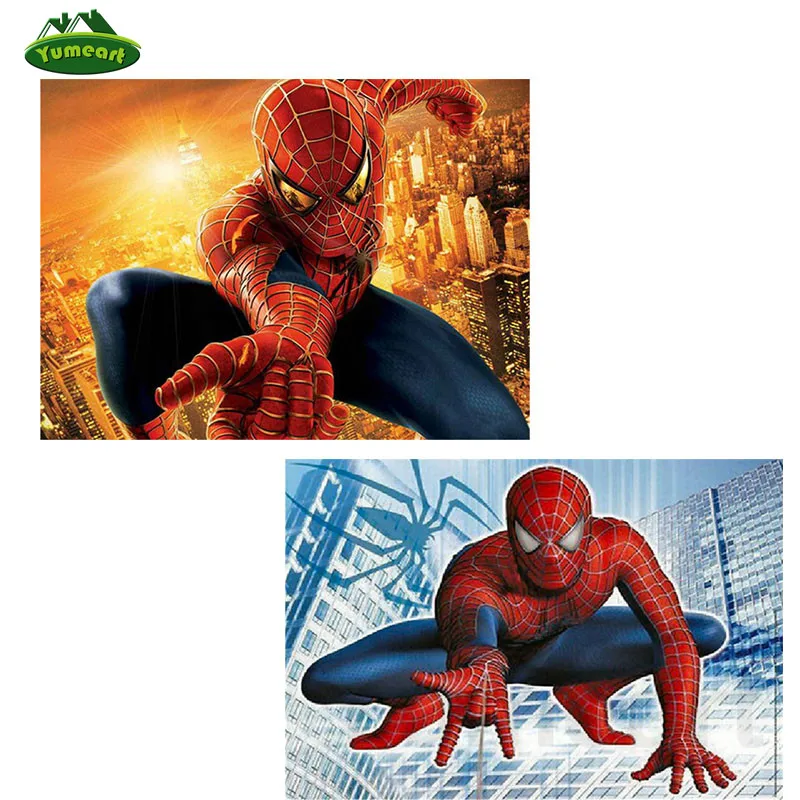 

New Gifts 5D Diy Square Diamond Painting Cross Stitch Crystal Diamond Mosaic Full Diamond Embroidery Spiderman Home Decoration