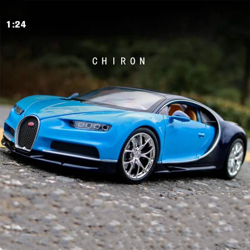 1:24 Модель автомобиля игрушки Bugatti Chiron литая под давлением модель родстер автомобиль с исходной коробкой F Дети Рождественские подарки