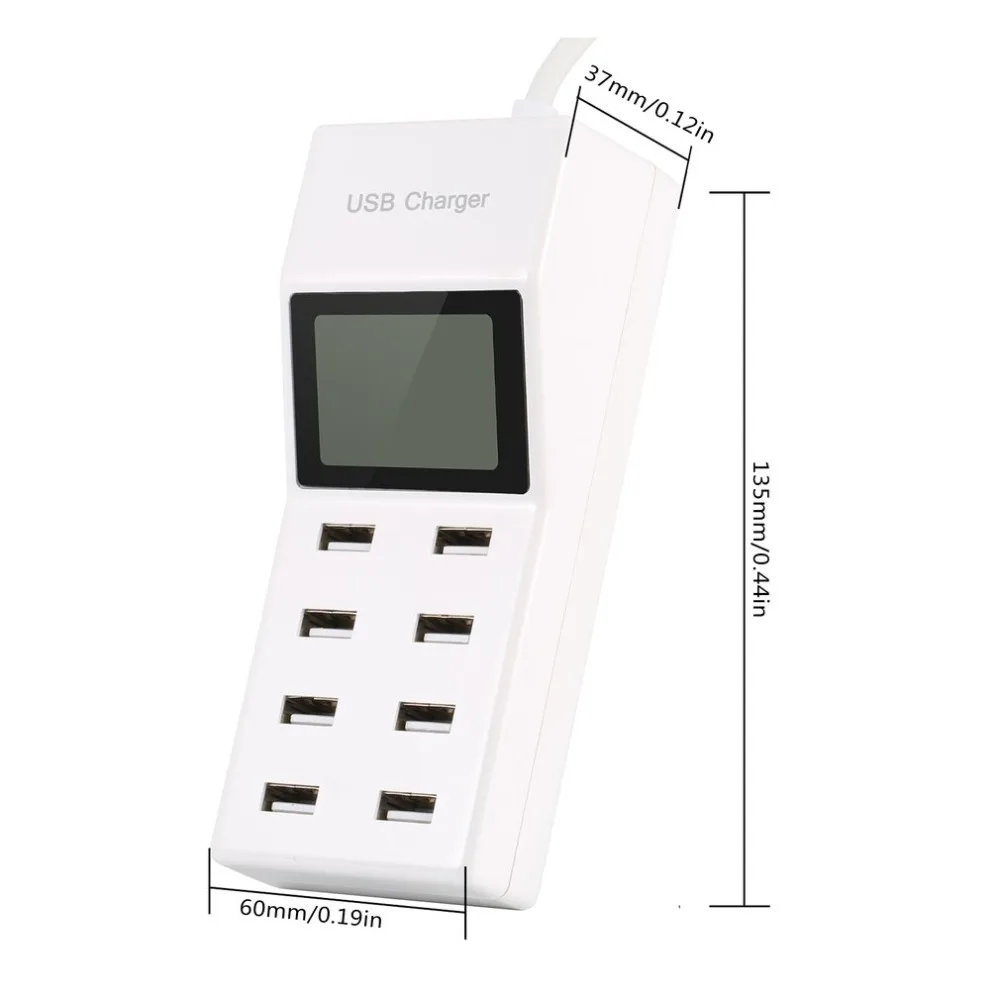 8 Порты и разъёмы Smart usb зарядное устройство с ЖК дисплей мульти зарядка через