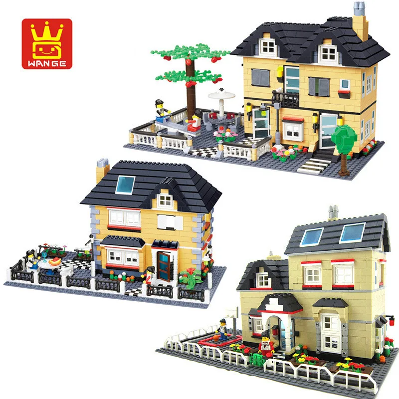 

816pcs Wange 34053 Super Large Villa Building Block Eductional Toys Structure Compatible with Legoing Brick Block House Gifts