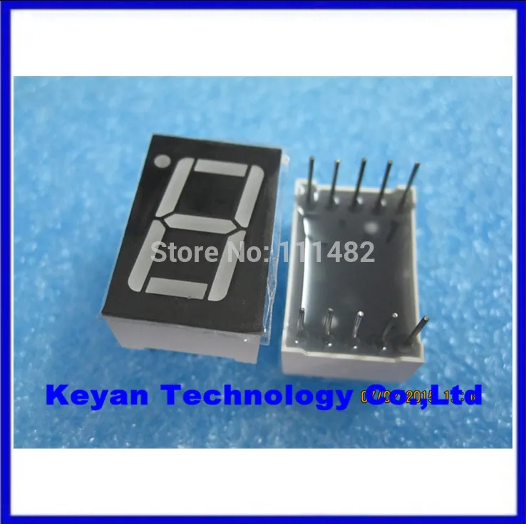 

100 шт. LD-5161BG, 1 цифра, 0,56 дюйма, зеленый 7-сегментный светодиодный дисплей, общий анод
