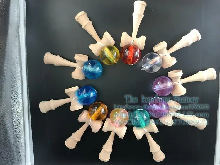 Twb розничная Новые поступления хрустальный шар Kendama игры Детские игрушки ручка из бука