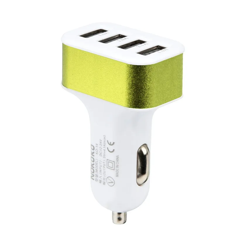 CARPRIE Car USB Adapter Charger Charging Metal Socket 4 Port Mobile Phone Fast Charge 180320 drop shipping | Мобильные телефоны и