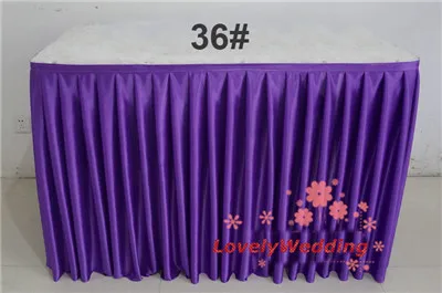 6FT. Long Ice Silk Wedding Table Skirt For Table Cover Cloth Linens Decoration Skirting For Wedding Party