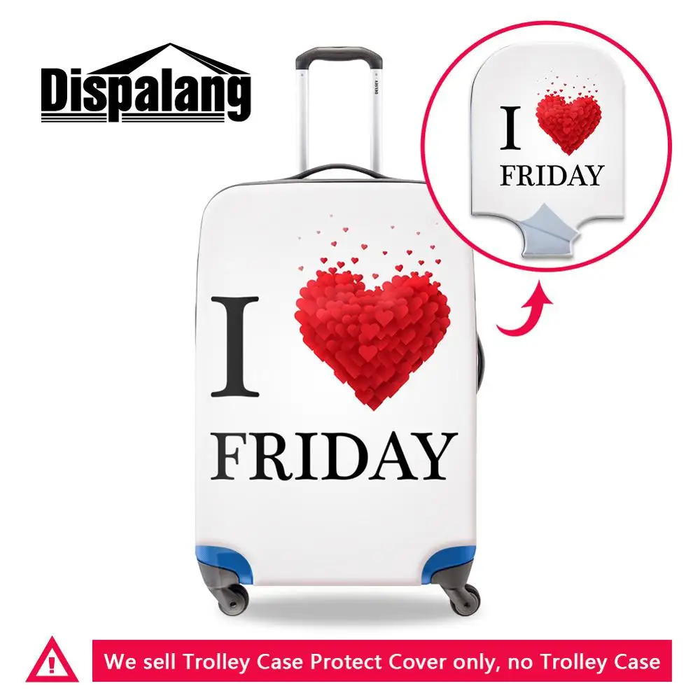 Dispalang I Love Friday Dust эластичный чехол для багажа аксессуары для путешествий для 18-30 дюймов чемодан защитный чехол - Цвет: Бежевый