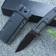 Остроконечные походные тактические фиксированные ножи, 5Cr13Mov Лезвие резиновая ручка маленький охотничий нож, нож для выживания