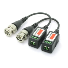 UTP Passive Video Balun Cat5 BNC Male Cable Twisted Pair Transmitter CCTV